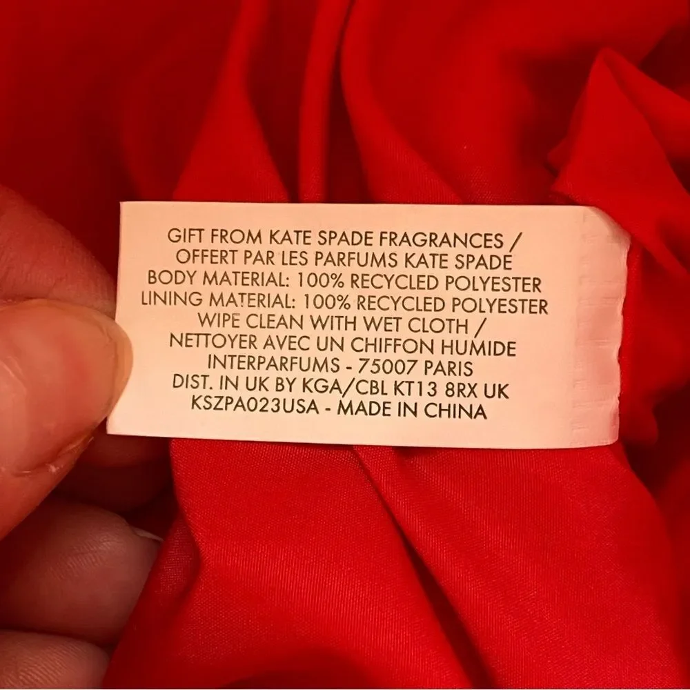 Kate Spade Fragrances Red Hearts Quilted Tote Bag